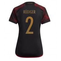 Nemecko Antonio Rudiger #2 Vonkajší Ženy futbalový dres MS 2022 Krátky Rukáv
